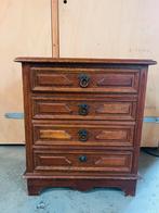 Vintage Brocante Ladekastje - Donkerbruin, Ophalen, Gebruikt, 50 tot 100 cm, Met lade(s)