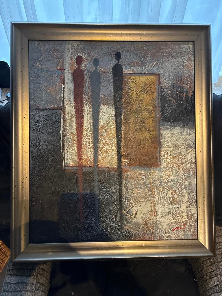 Abstract Schilderij met Figuren, Ophalen of Verzenden
