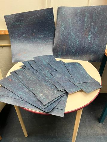 18 platen Marmoleum Linoleum - Leuk om te gutsen stempelen beschikbaar voor biedingen
