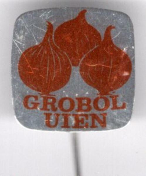 Grobol uien blik speldje ( P_186 ), Verzamelen, Speldjes, Pins en Buttons, Nieuw, Speldje of Pin, Merk, Verzenden