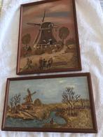 Leuke schilderijen met molens, Antiek en Kunst, Ophalen of Verzenden