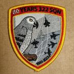 RNLAF 322 Squadron 80 Jaar Silver F-104 Patch, Verzamelen, Ophalen of Verzenden, Luchtmacht, Nederland, Embleem of Badge