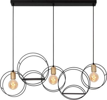 Lucide CIRCLE - Hanglamp - 3xE27 - Zwart beschikbaar voor biedingen