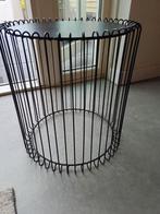 Te koop: Zwart metalen bijzettafeltje, Ophalen, Minder dan 45 cm, Minder dan 55 cm, Metaal of Aluminium