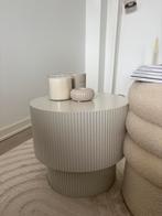 Bijzettafeltje kwantum rond beige/grijs, Ophalen, Zo goed als nieuw, Rond, Minder dan 50 cm