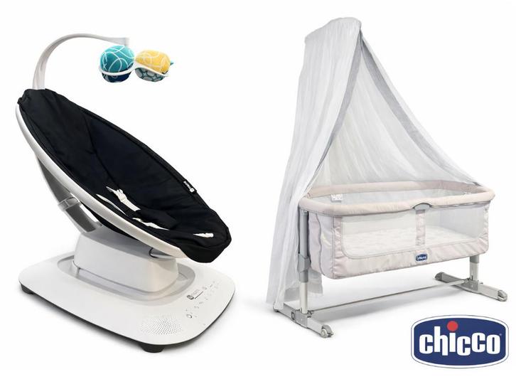 MamaRoo 4Moms + Chicco Co-Sleeper – Mooie nette babyset, Kinderen en Baby's, Wipstoeltjes, Zo goed als nieuw, Ophalen