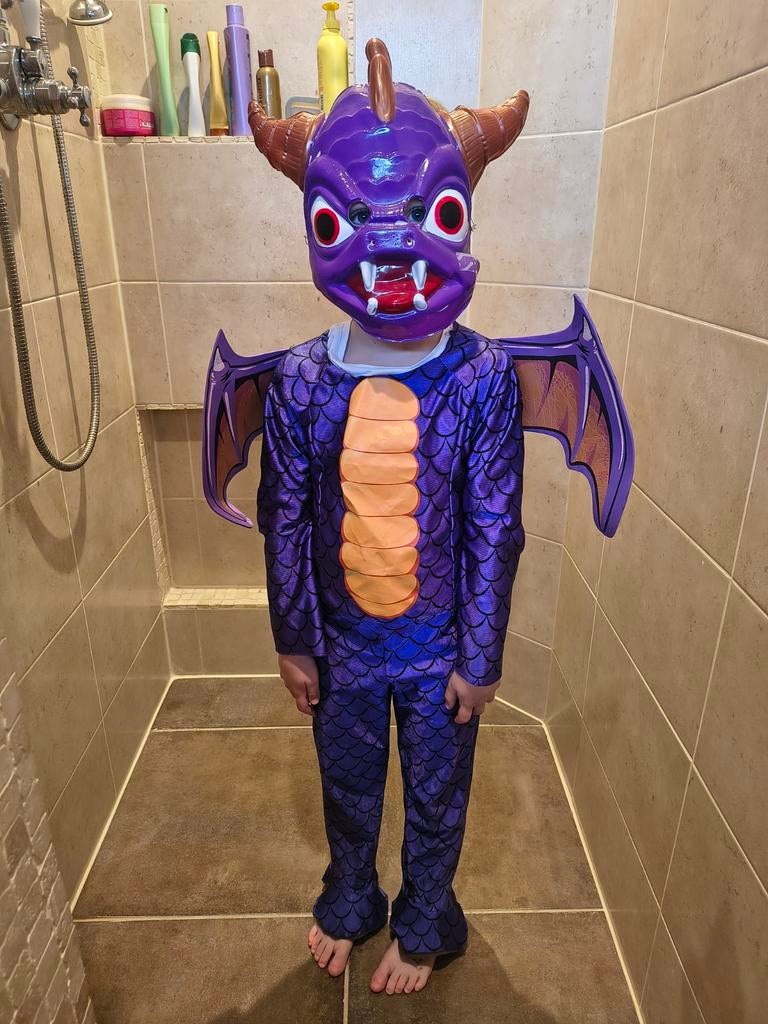 Carnaval draakpak voor 4/5 jarige, Kinderen en Baby's, Carnavalskleding en Verkleedspullen, Ophalen of Verzenden, Gebruikt, 104 of kleiner