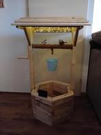 Houten waterput bloembak met verlichting, Tuin en Terras, Ophalen