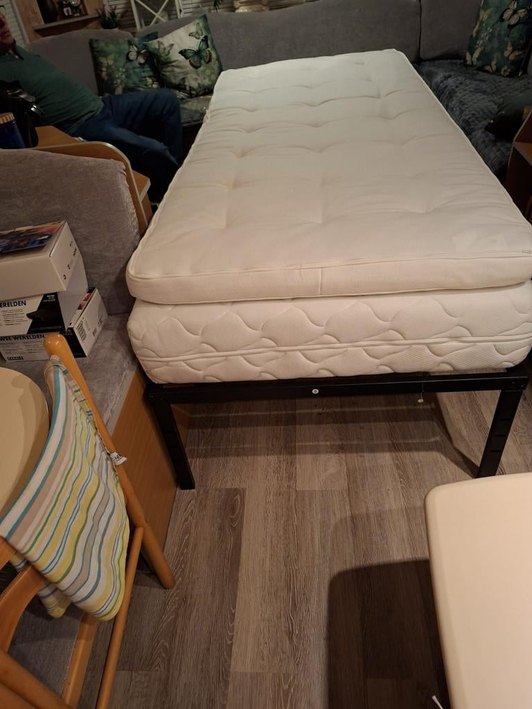 Matras met topper 90/200, Ophalen, Zo goed als nieuw, Eenpersoons, 90 cm