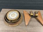 Antieke koperen kompas en raamblazers, Ophalen, Koper