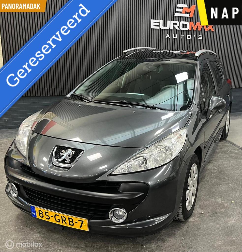 Peugeot 207 SW 1.4 VTi XS rij klaar | NAP | Trekhaak | Pano, Stof, Gebruikt, Zwart, Origineel Nederlands
