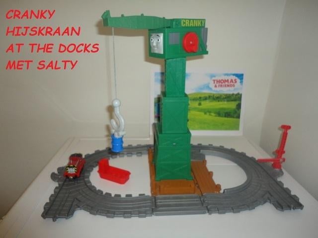Cranky de Hijskraan at the Docks met Salty, Thomas de Trein, Ophalen of Verzenden, Gebruikt