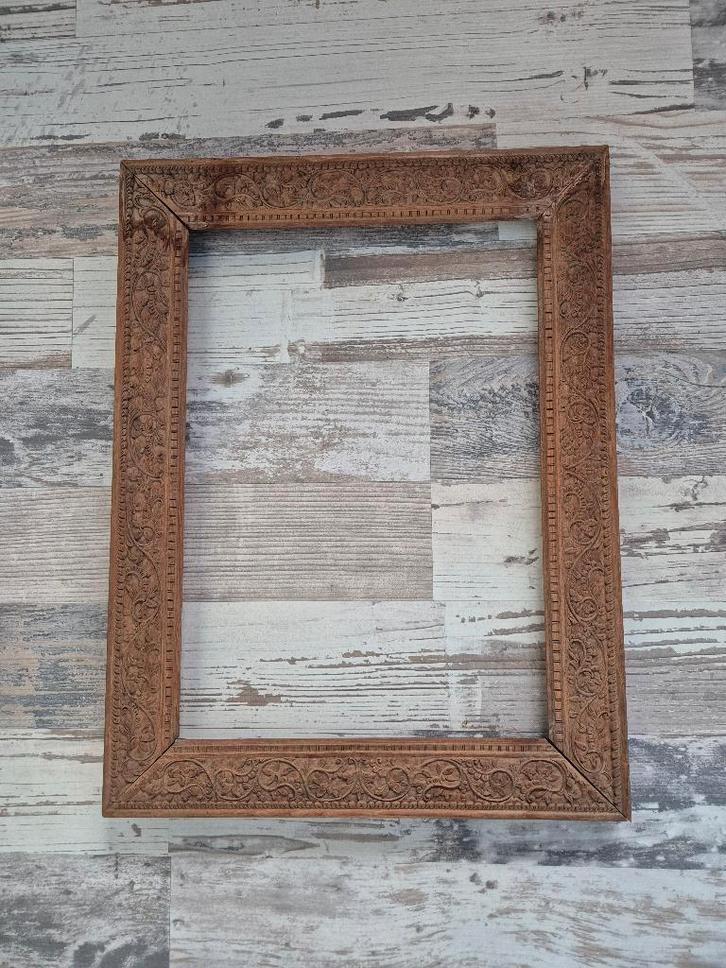 Houten schilderijlijst, Huis en Inrichting, Woonaccessoires | Lijsten, Gebruikt, 50 tot 75 cm, Minder dan 50 cm, Hout, Ophalen