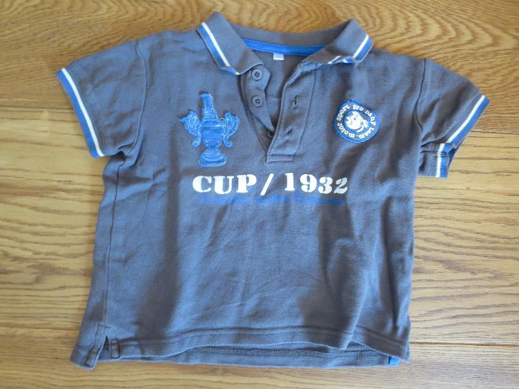 Polo met afbeelding hondenkop/ racen mt 92., Kinderen en Baby's, Kinderkleding | Maat 92, Ophalen of Verzenden, Gebruikt, Jongen