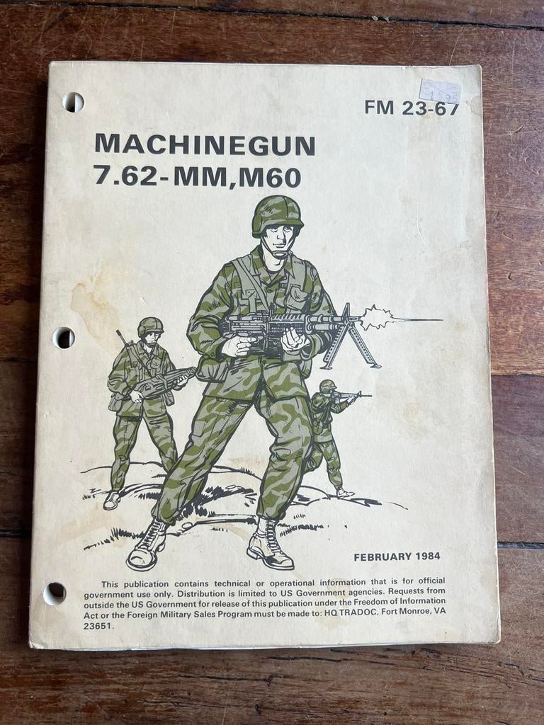 Amerikaans voorschrift 7,62 mm M60 machinegeweer wapen, Amerika, Ophalen of Verzenden, Embleem of Badge, Landmacht