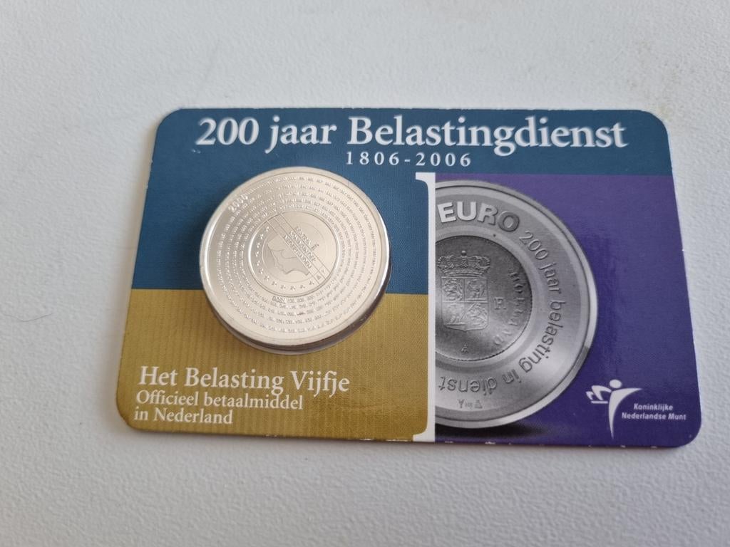 Het Belasting Vijfje 2006 - Zilveren 5 Euro Munt, Ophalen of Verzenden