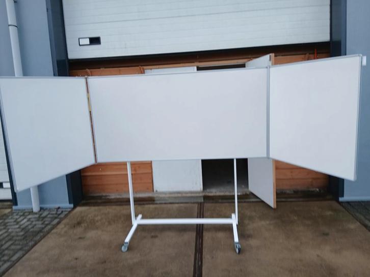 verrijdbaar whiteboard met uitklapbare vleugels, Diversen, Schoolborden, Gebruikt, Whiteboard, Mobiel, Ophalen