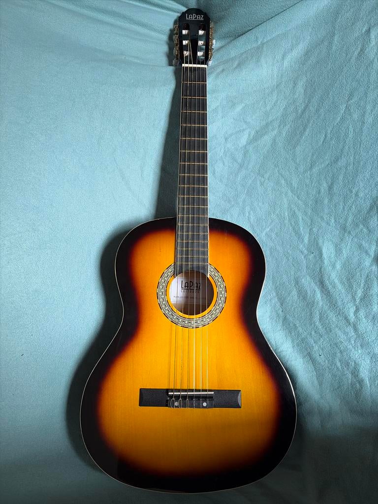 La Paz 001 Sunburst Akoestische Gitaar - Perfect voor Beginn, Ophalen, Gebruikt, Klassieke of Spaanse gitaar