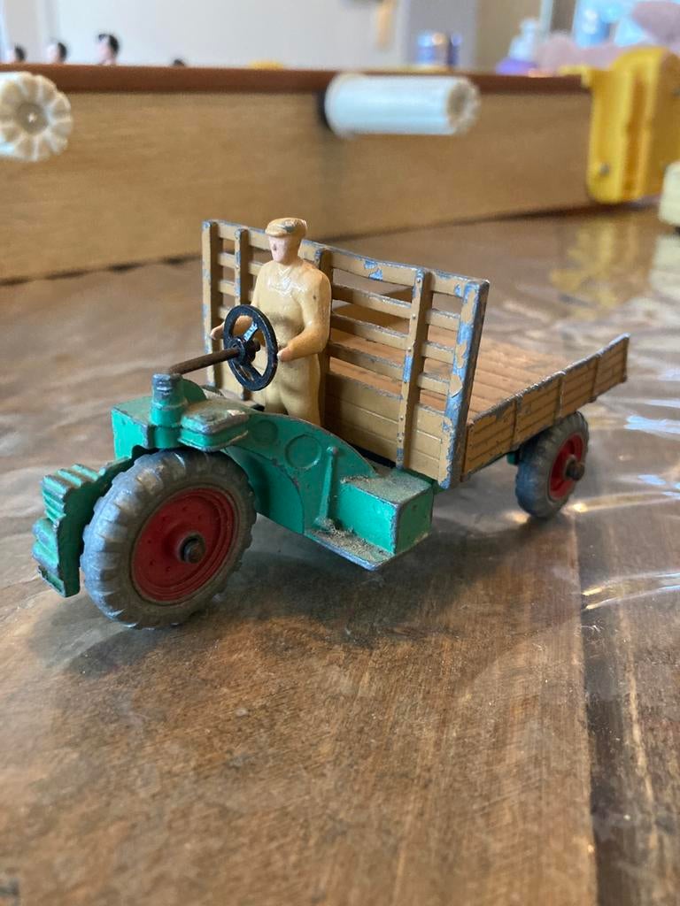 Dinky Toys Motocart Réf 27C - Miniature 1/43, Vert Et Beige, Occasion, Très Bon état