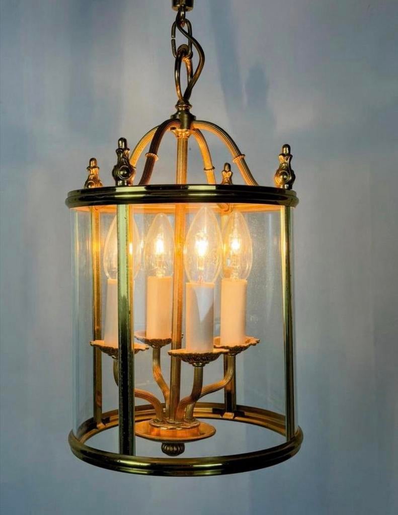 Gaetano Sciolari vergulde messing hanglamp - hal - Italië, Ophalen, Zo goed als nieuw, Minder dan 50 cm