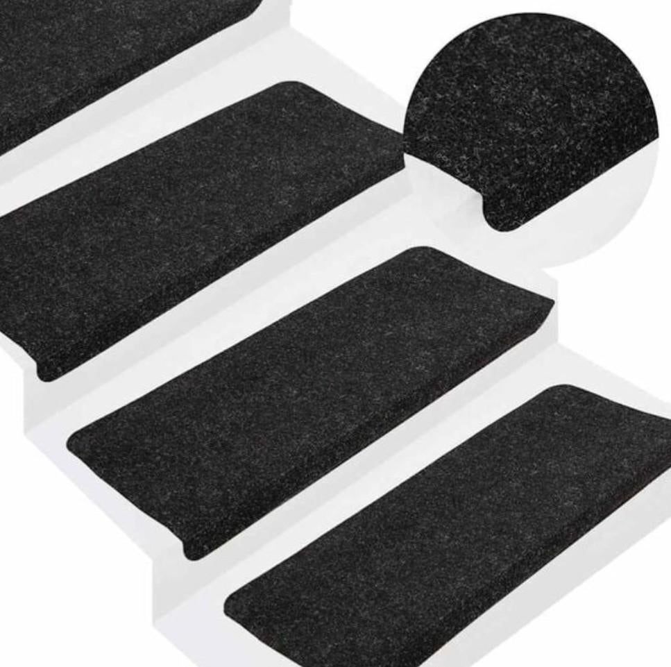 Vidaxl Trapmatten Zelfklevend 65x24,5cm Antraciet - 15 St., Minder dan 50 cm, Nieuw, Ophalen of Verzenden, Info@vidaxl.nl