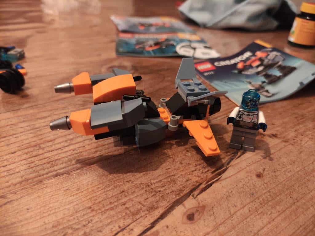 Lego Creator 3 in 1 - 31111 Cyber Drone, Ophalen of Verzenden, Zo goed als nieuw, Complete set, Lego