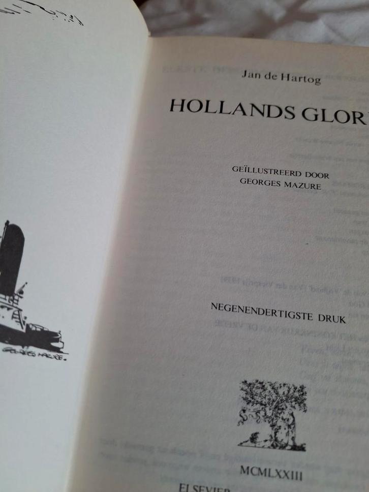 Hollands Glorie - Jan de Hartog (Geïllustreerd).  Gebonden u, Boeken, Romans, Gelezen, Nederland, Ophalen of Verzenden