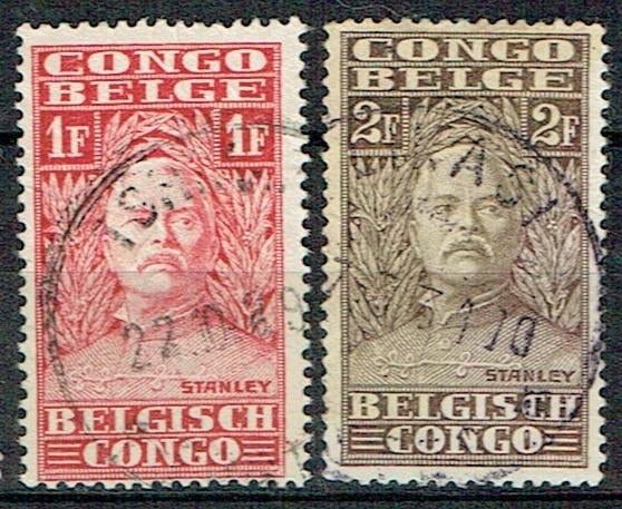 Belgisch Congo 1928 Herdenking Stanley Ontdekkingsreiziger, Verzenden, Gestempeld, Overige thema's