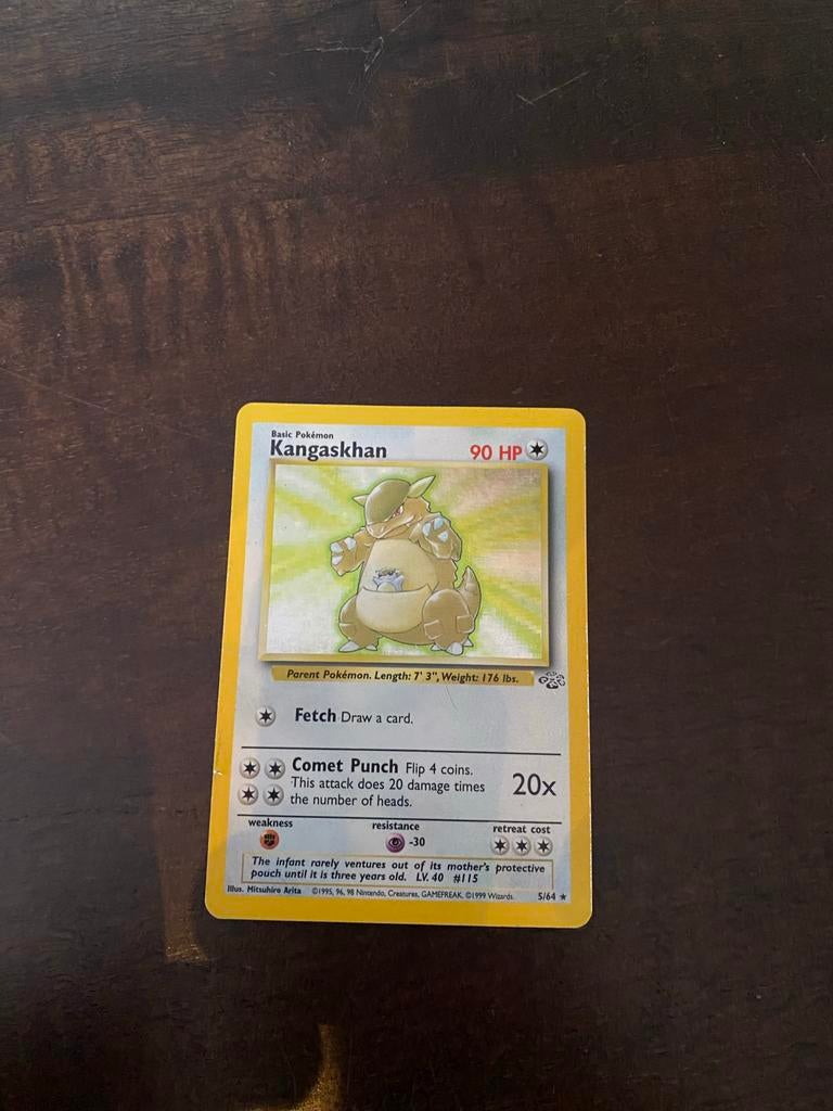Kangaskhan Pokémon kaart, Hobby en Vrije tijd, Verzamelkaartspellen | Pokémon, Ophalen of Verzenden, Gebruikt, Losse kaart
