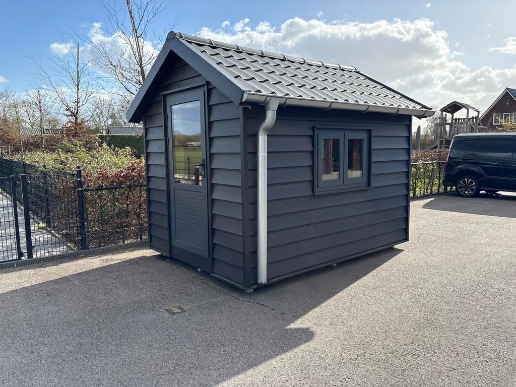 Geisoleerde Tuinschuur/tuinkantoor, onderhoudsvrij, Tuin en Terras, Tuinhuis, Nieuw, Minder dan 200 cm, 2 ramen