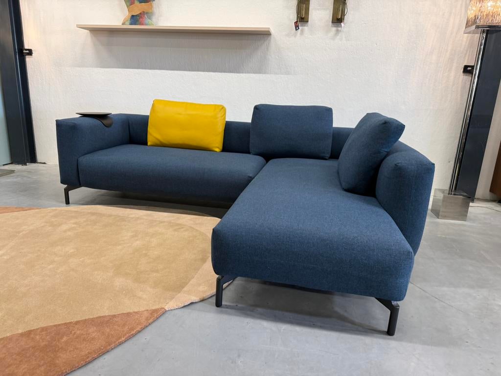 Pode Ziggy Hoekbank Blauw wolstof Design Bank 270x215, Gebruikt, Hoekbank, Stof, Pode