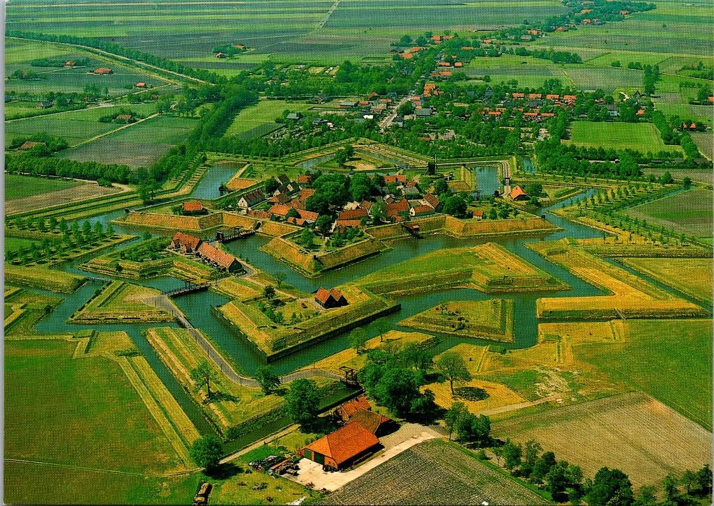 Vesting Bourtange - Luchtopname, Verzamelen, Ansichtkaarten | Nederland, Verzenden, 1980 tot heden, Ongelopen, Groningen