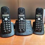 Philips Telefoons, Telecommunicatie, Vaste telefoons | Handsets en Draadloos, Ophalen of Verzenden, Gebruikt, 3 handsets, Stralingsarm