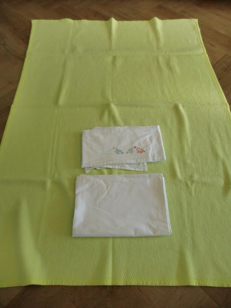 Dekentje voor baby ledikantje, 2 lakentjes GRATIS, Ophalen of Verzenden, Zo goed als nieuw, 100 cm of meer, Deken