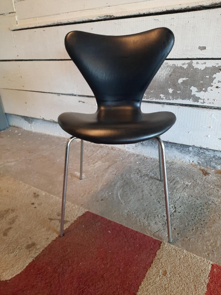 Retro vlinderstoel Fritz hansen FH zwart skai, Huis en Inrichting, Ophalen, Gebruikt, Zwart, Overige materialen