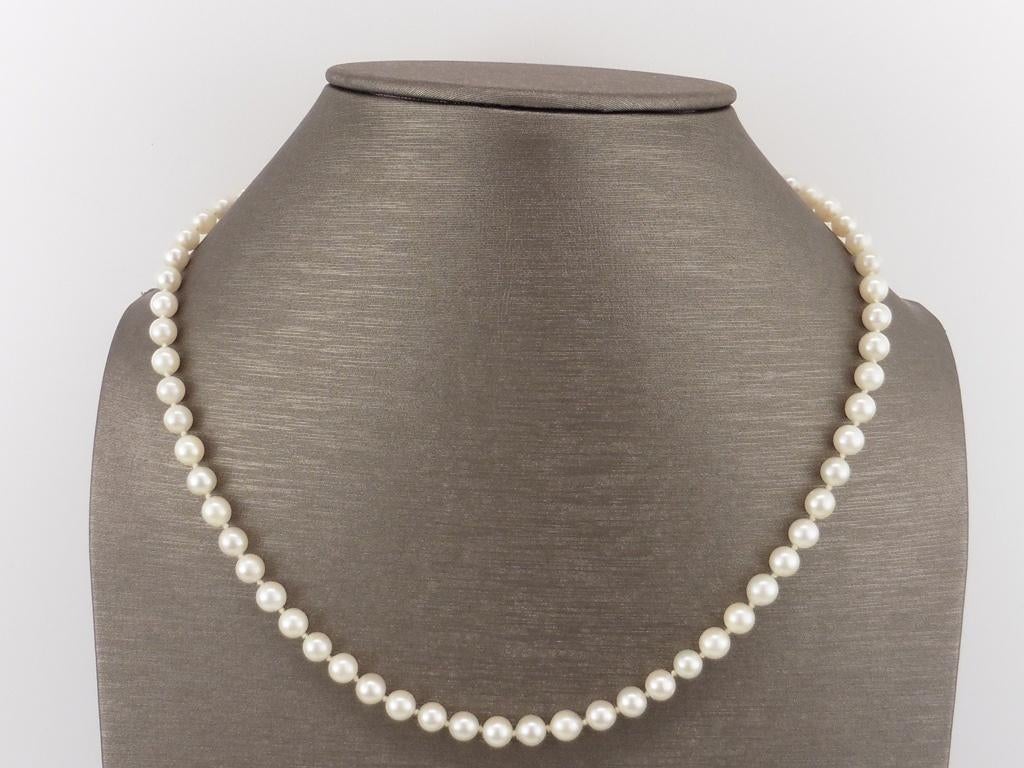 Parelcollier met zilveren slot                           D76, Sieraden, Tassen en Uiterlijk, Kettingen, Overige materialen, Gebruikt