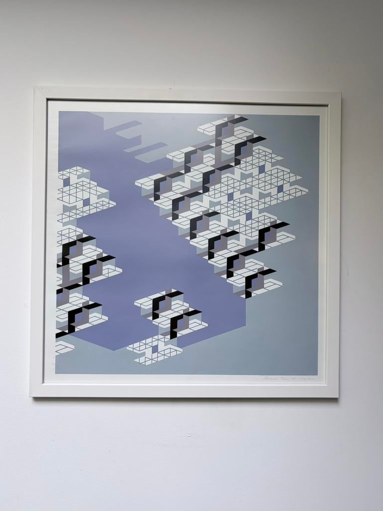 Zeefdruk Geometrie (1987) van Ursula Pless, Ophalen