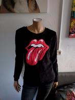 Leuke zwarte teddy zachte trui Rolling Stones maat S, Zwart, Ophalen of Verzenden, Zo goed als nieuw, Maat 36 (S)