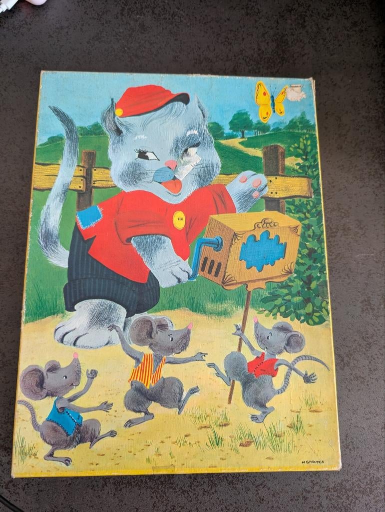 Vintage houten puzzel, Ophalen of Verzenden