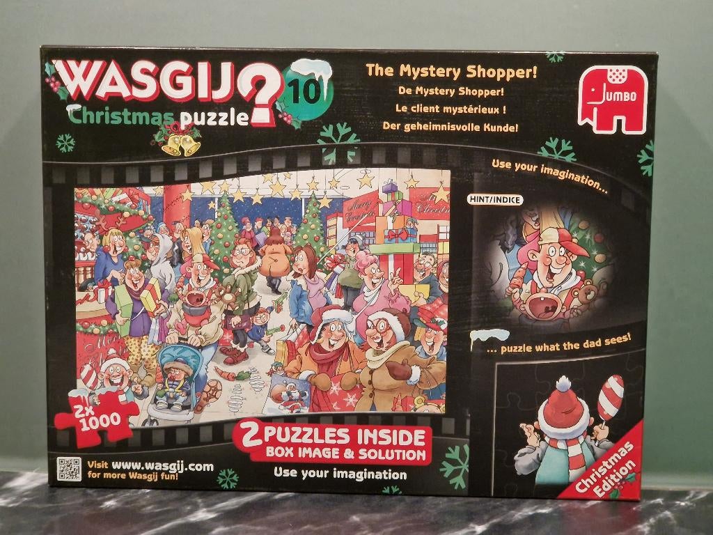 Wasgij Puzzel Christmas Puzzel nr. 10 / 2 x 1000 stukjes, Ophalen of Verzenden, 500 t/m 1500 stukjes, Gebruikt, Legpuzzel