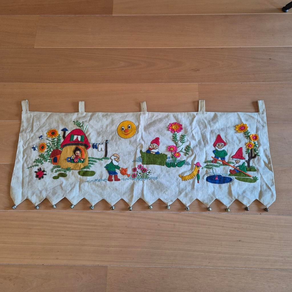 Retro Vintage Wandkleed Kabouters - Handgemaakt, Ophalen of Verzenden