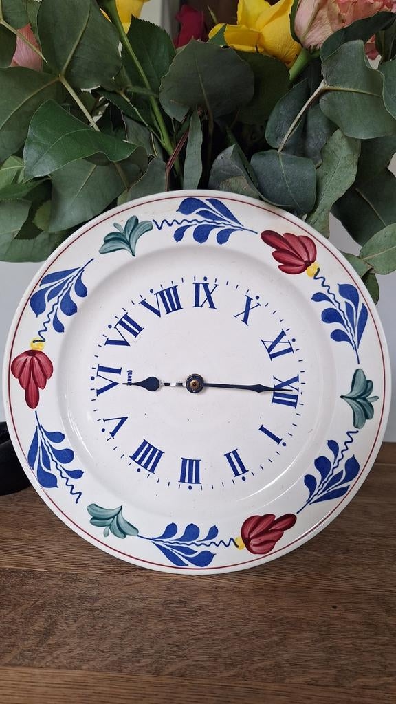 Vintage Boerenbond wandklok - Delfts blauw stijl, Ophalen