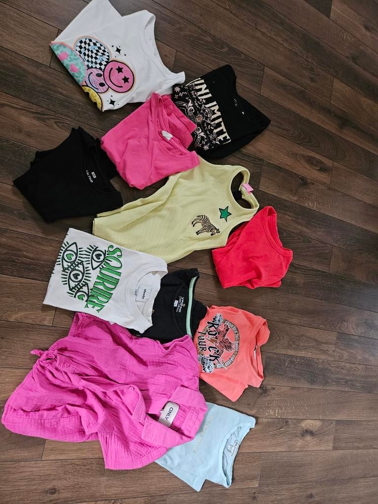 Leuke zomerse T-shirts en tops voor meisjes, Kinderen en Baby's, Kinderkleding | Maat 122, Gebruikt, Meisje, Shirt of Longsleeve