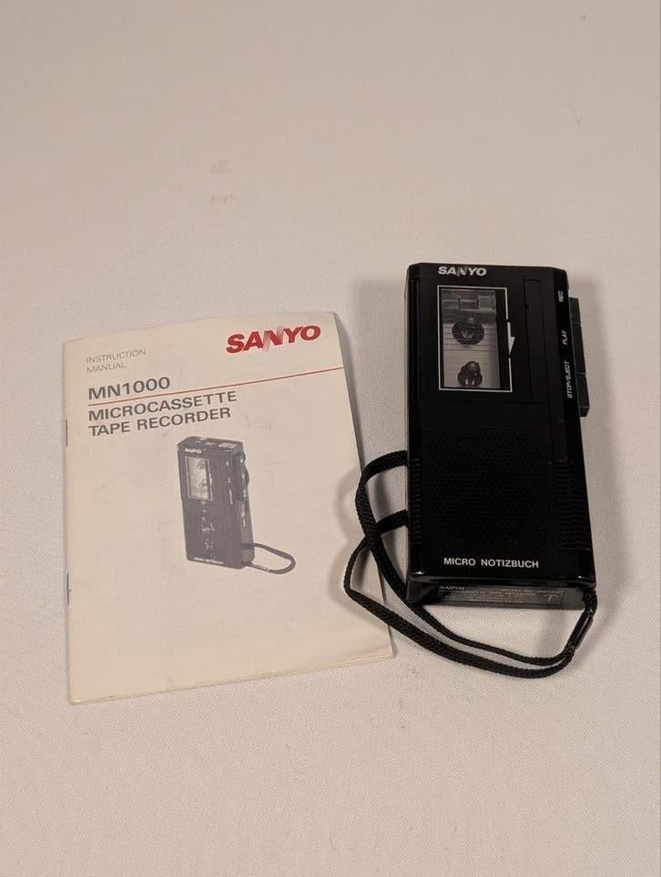 Sanyo MN-1000 Microcassette Recorder – Met Boekje, Ophalen of Verzenden, ., ., .