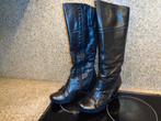 Dames laarzen maat 39 ,.Als nieuw Leder, Hoge laarzen, Zwart, Cypres, Ophalen of Verzenden