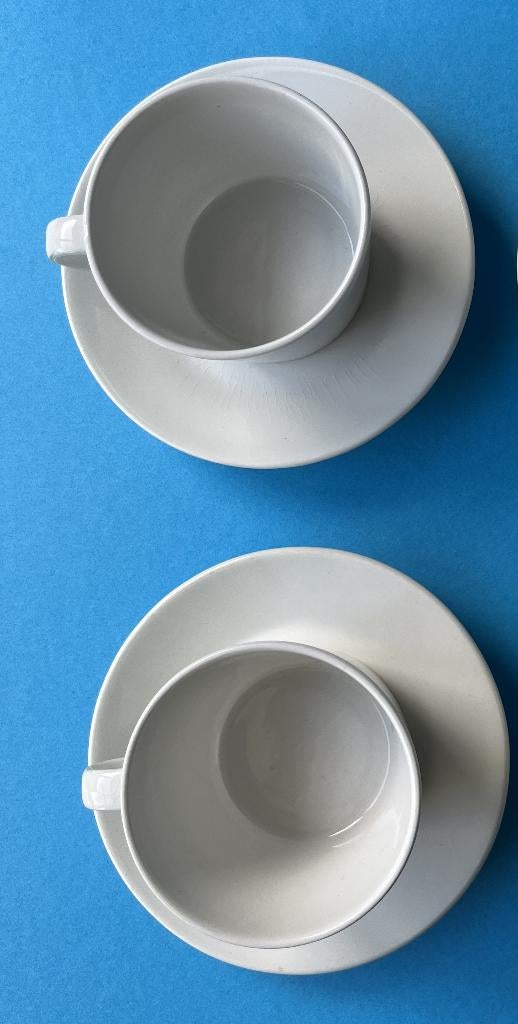 arabia kilta vintage servies, wit 2 kopjes met schotels, Ophalen of Verzenden