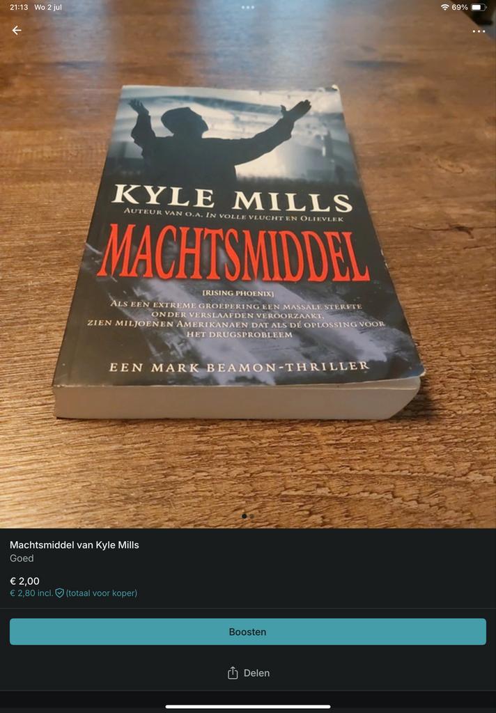 K. Mills - Machtsmiddel, Boeken, Thrillers, Gelezen, Amerika, Ophalen of Verzenden