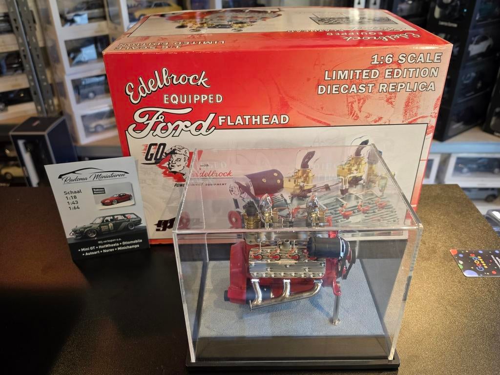 GMP Edelbrock Ford V8 Flathead 1:6 schaalmodel, Auto, Zo goed als nieuw, GMP, 1:5 t/m 1:8