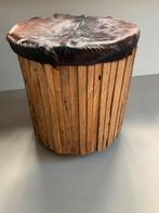 Teak houten tafel/kruk/opberger., Ophalen, Zo goed als nieuw, Hout