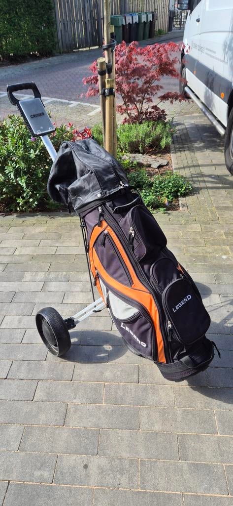 Golftrolley Legend Cruiser - Veel vakken, parapluhouder, Ophalen